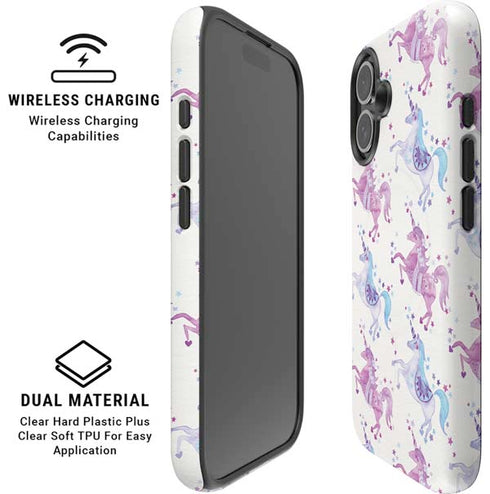 Purple Unicorns by Cat Coq iPhone 16 Magsafe Impact Case